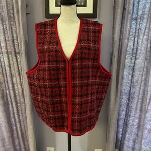 Vintage Requirements Plaid Wool Vest